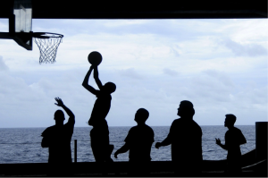 people playing basketball